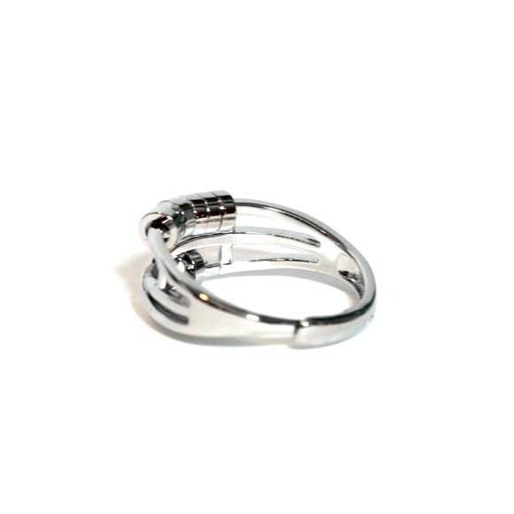 ˚˖𓍢Unisex Silver Fidget Spinner Anxiety ADHD Stress Relief Restless Energy Ring - Picture 6 of 6